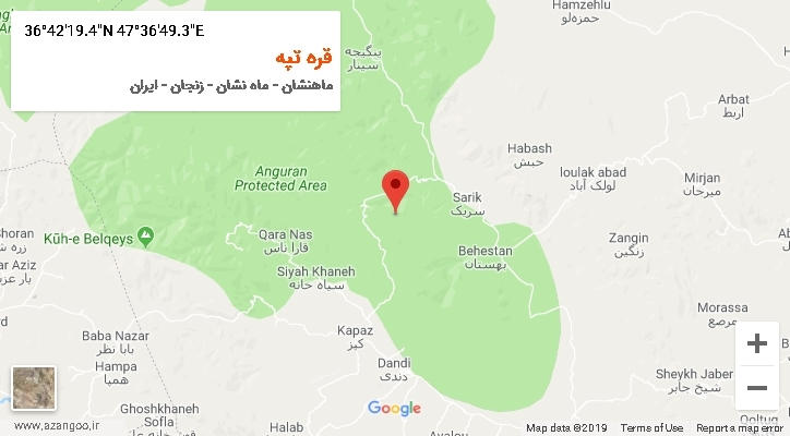 روستای قره تپه بر روی نقشه