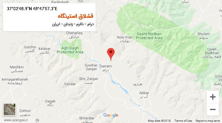 روستای قشلاق استینگاه بر روی نقشه
