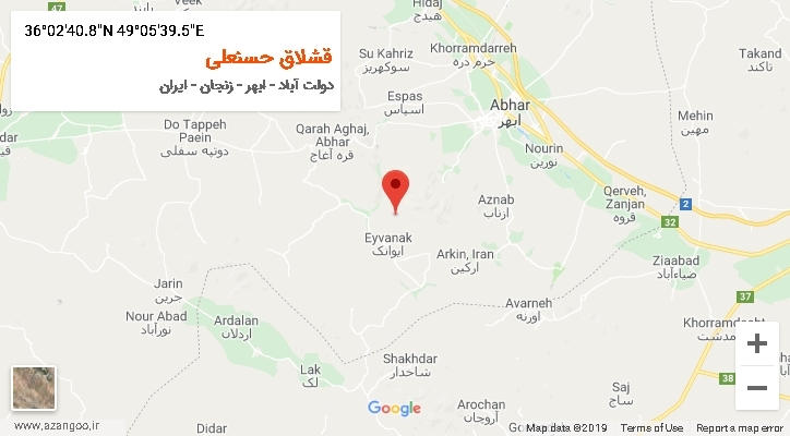 روستای قشلاق حسنعلی بر روی نقشه