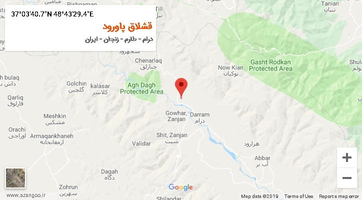 روستای قشلاق پاورود بر روی نقشه
