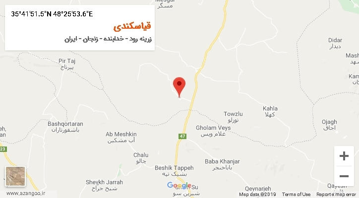 روستای قیاسکندی بر روی نقشه