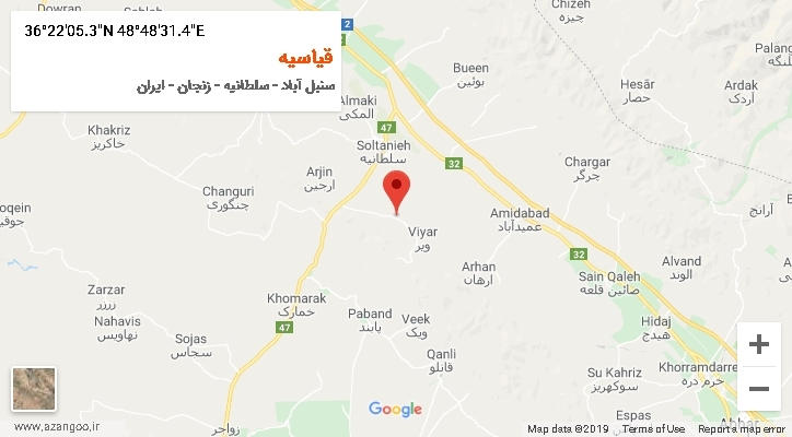 روستای قیاسیه بر روی نقشه