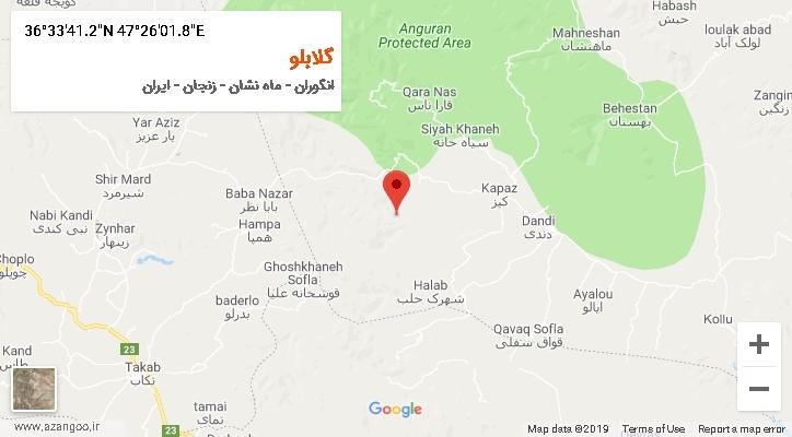 روستای گلابلو بر روی نقشه