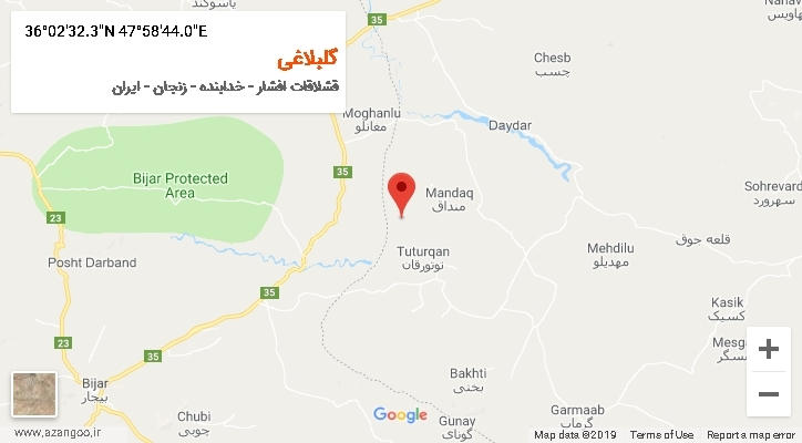روستای گلبلاغی بر روی نقشه
