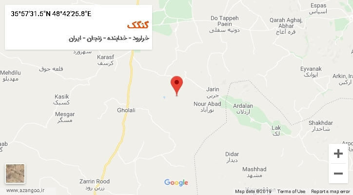 روستای گنگک بر روی نقشه