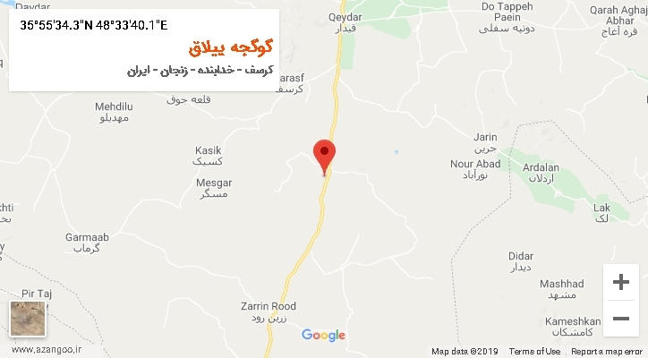 روستای گوگجه ییلاق بر روی نقشه