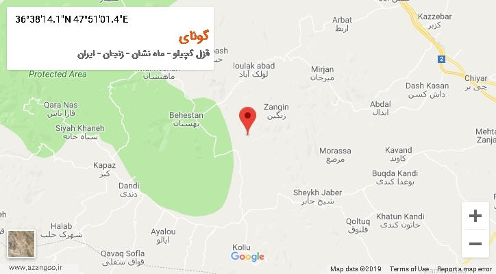 روستای گونای بر روی نقشه