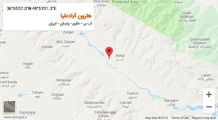 روستای هارون آبادعلیا بر روی نقشه