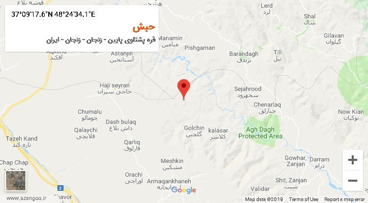 روستای حبش بر روی نقشه