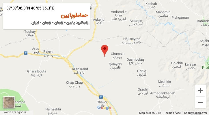 روستای حماملوپایین بر روی نقشه