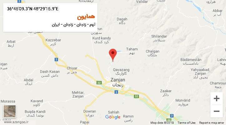 روستای همایون بر روی نقشه