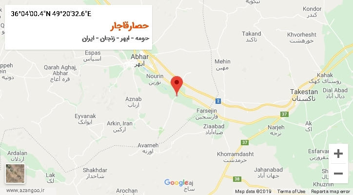 روستای حصارقاجار بر روی نقشه