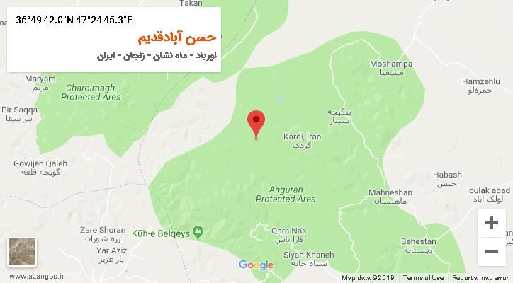روستای حسن آبادقدیم بر روی نقشه