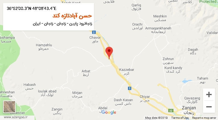 روستای حسن آبادتازه کند بر روی نقشه