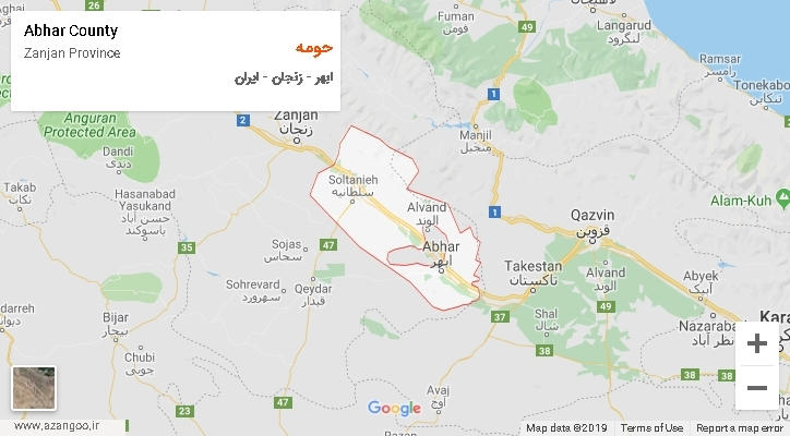 دهستان حومه بر روی نقشه