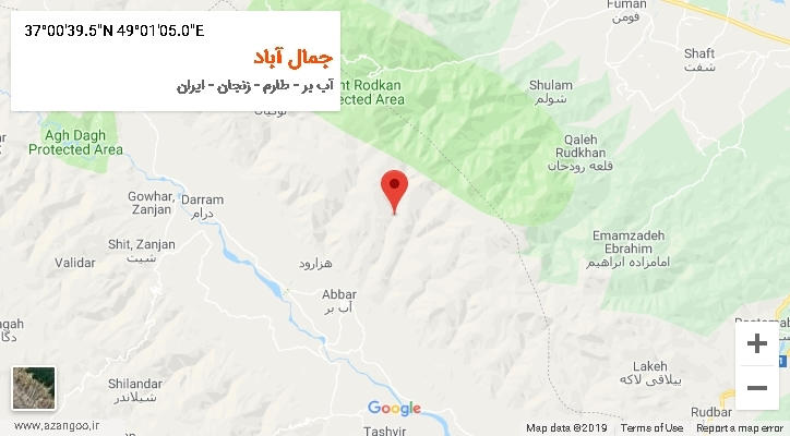روستای جمال آباد بر روی نقشه