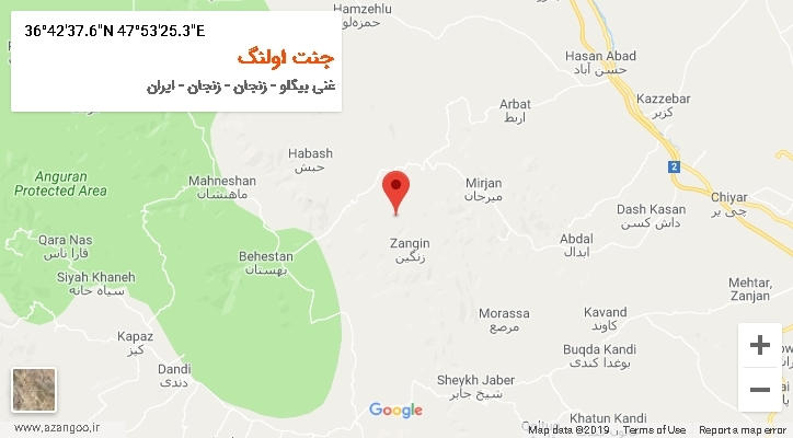 روستای جنت اولنگ بر روی نقشه