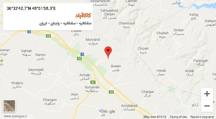 روستای کاکاآباد بر روی نقشه