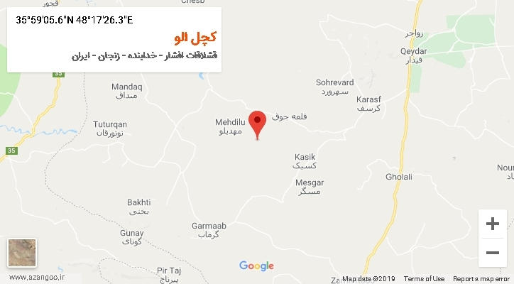 روستای کچل الو بر روی نقشه