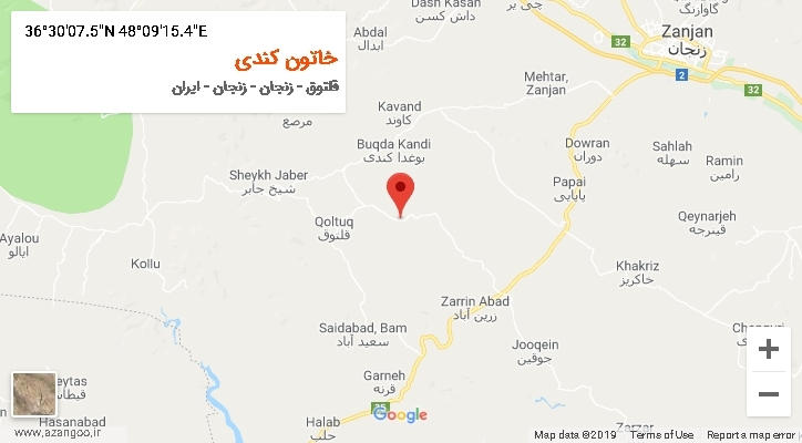 روستای خاتون کندی بر روی نقشه