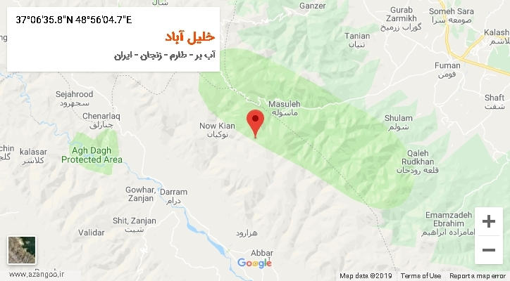 روستای خلیل آباد بر روی نقشه