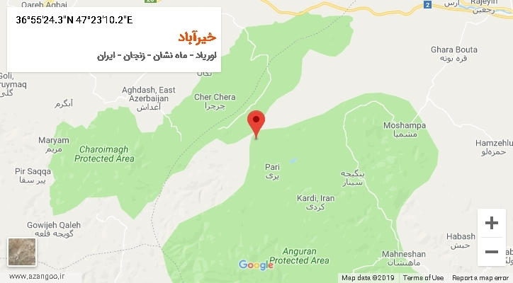 روستای خیرآباد بر روی نقشه