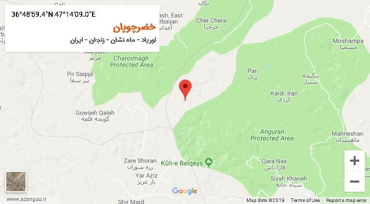 روستای خضرچوپان بر روی نقشه