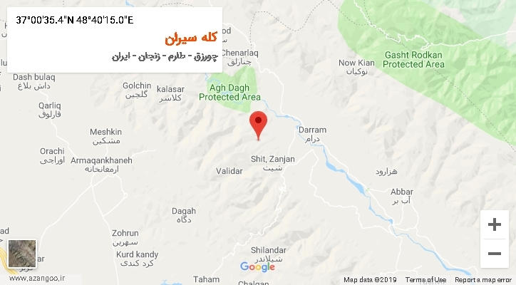 روستای کله سیران بر روی نقشه