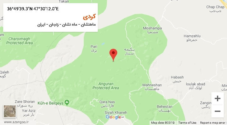 روستای کردی بر روی نقشه