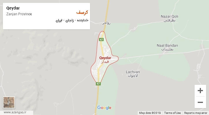دهستان کرسف بر روی نقشه