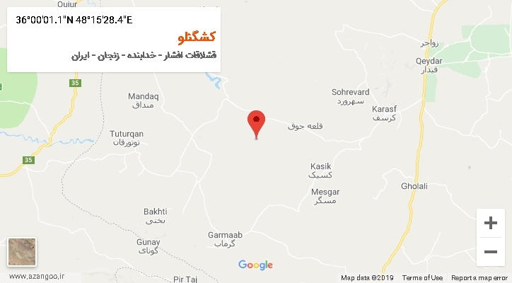روستای کشگنلو بر روی نقشه