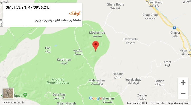 روستای کوشک بر روی نقشه