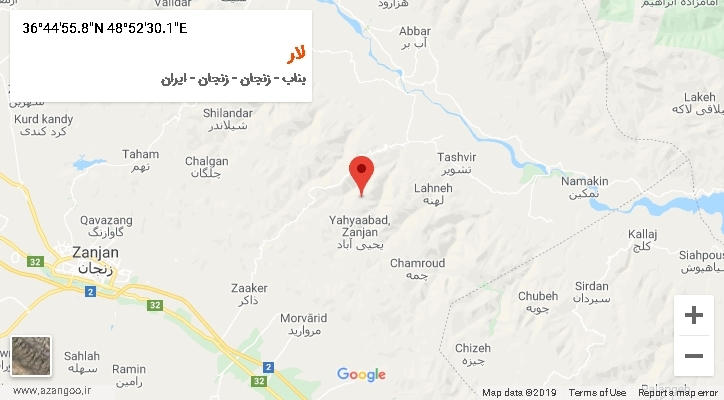 روستای لار بر روی نقشه