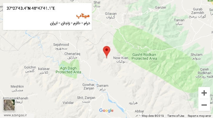 روستای میناب بر روی نقشه