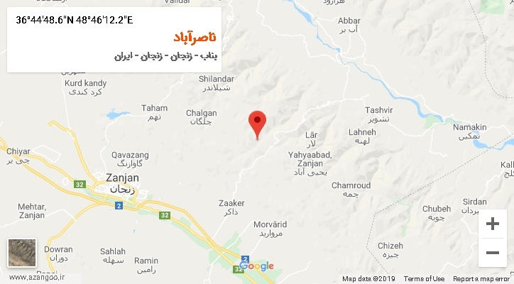 روستای ناصرآباد بر روی نقشه