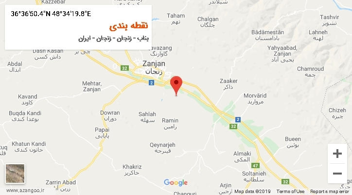 روستای نقطه بندی بر روی نقشه
