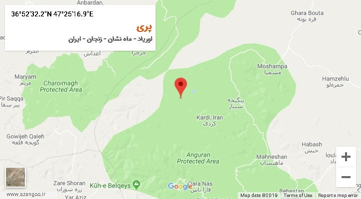 روستای پری بر روی نقشه