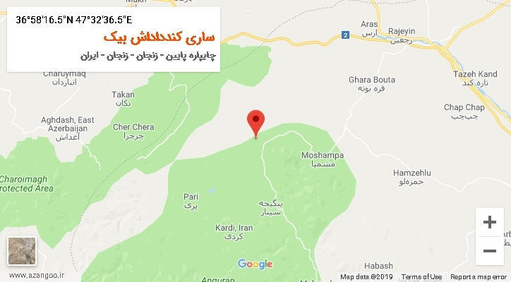 روستای ساری کندداداش بیک بر روی نقشه