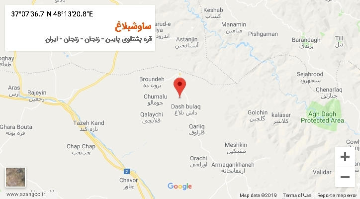روستای ساوشبلاغ بر روی نقشه