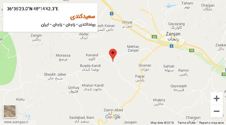 روستای سعیدکندی بر روی نقشه