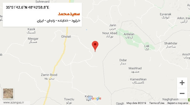 روستای سعیدمحمد بر روی نقشه