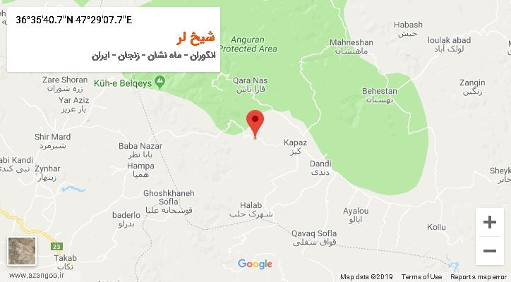 روستای شیخ لر بر روی نقشه