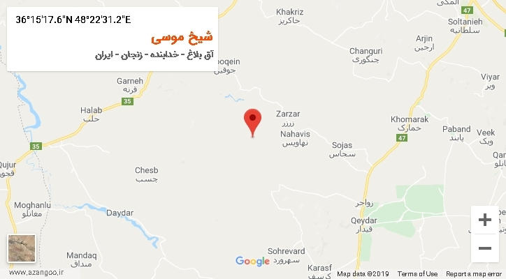 روستای شیخ موسی بر روی نقشه