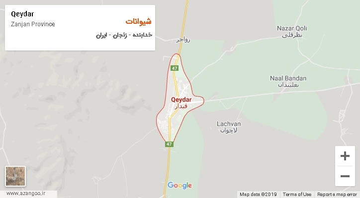 دهستان شیوانات بر روی نقشه