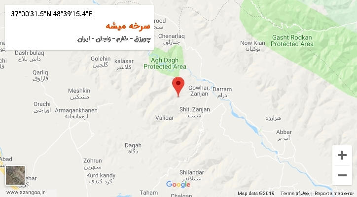 روستای سرخه میشه بر روی نقشه