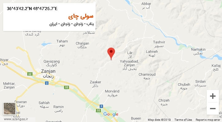 روستای سولی چای بر روی نقشه