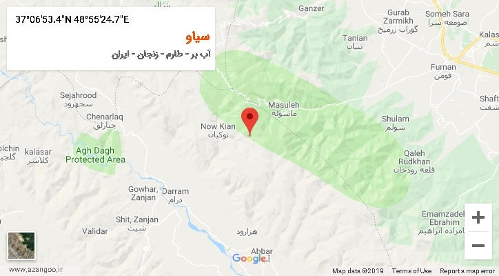 روستای سیاو بر روی نقشه