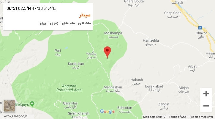 روستای سیدلر بر روی نقشه