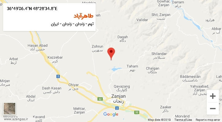 روستای طاهرآباد بر روی نقشه