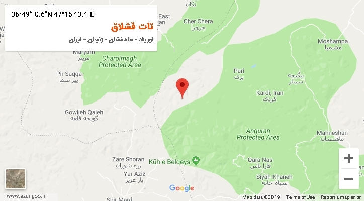 روستای تات قشلاق بر روی نقشه